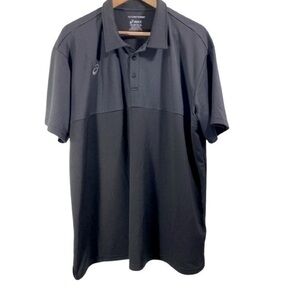 ASICS men’s polo short sleeve polos T-shirt Size 2XL
Color Black/Gray